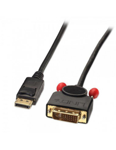 Adaptor Lindy LY-41491, DisplayPort-DVI, negru,LY-41491