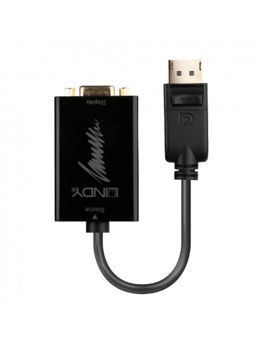 Adaptor Activ Lindy LY-41006, DisplayPort to VGA, negru,LY-41006