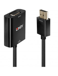 Adaptor Lindy LY-38291 HDMI 1.3 to VGA Converter, negru,LY-38291