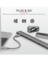 Dock USB Trust Dalyx, 10 porturi USB-C, aluminiu,TR-23417