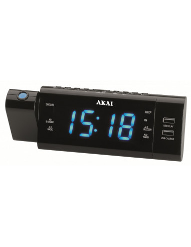Radio cu ceas AKAI ACR-3888 cu Proiectie 1.2" LED