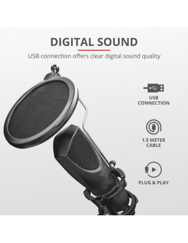 Microfon Trust GXT 232 Mantis Streaming Mic,TR-22656