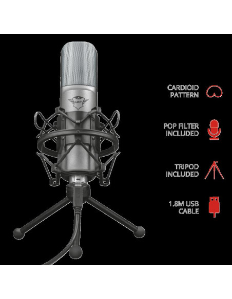 Microfon Trust GXT 242 Lance Streaming Mic,TR-22614