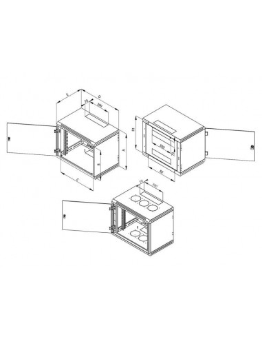 TRITON RACK PERETE 1-SECTION 15U/600 NEGRU,RBA-15-AS6-BAX-A6