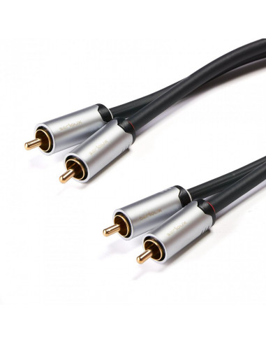Cablu audio Serioux Premium Gold, 2 porturi RCA tata - 2