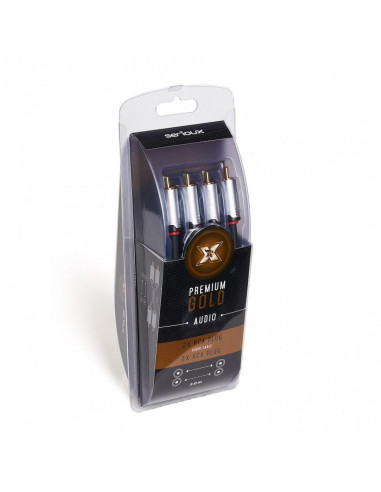 Cablu audio Serioux Premium Gold, 2 porturi RCA tata - 2