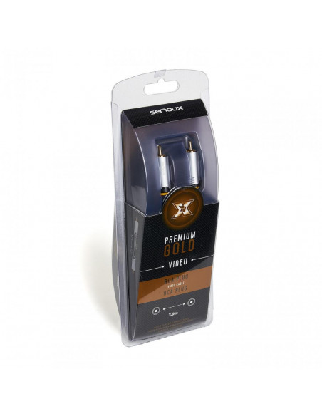 Cablu audio-video Serioux Premium Gold, RCA tata - RCA tata