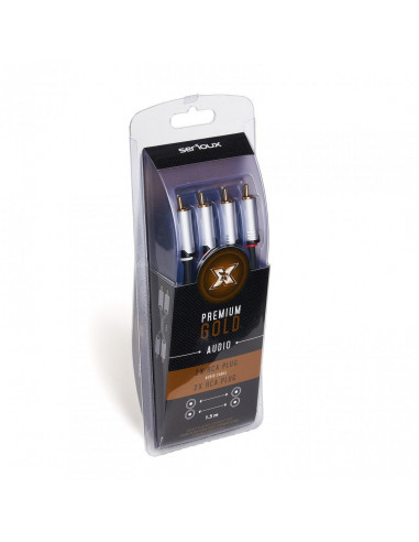 Cablu audio Serioux Premium Gold, 2 porturi RCA tata - 2