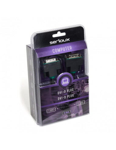 Cablu Serioux SRXC-C2.0M01, DVI-D tata - DVI-D tata