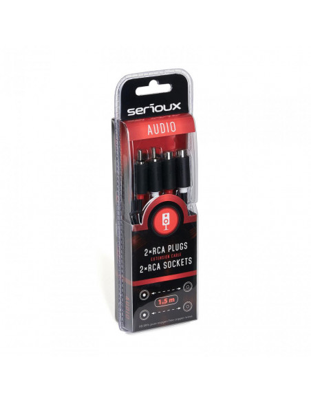 Cablu audio Serioux, 2 porturi RCA tata - 2 porturi RCA mama