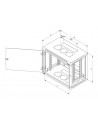Rack de perete Triton sectiune simpla 15U 600mm adancime usa