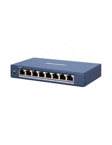 Switch 8 porturi Gigabit Hikvision DS-3E1508-EI, L2, Smart