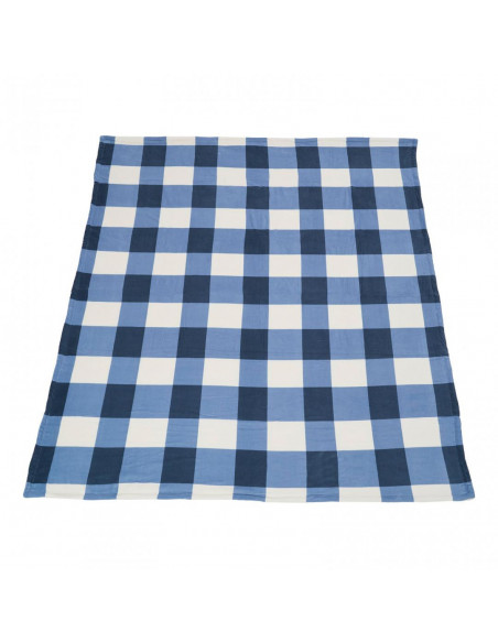 Patura Fleece Carouri Albastre 200x220 cm,HR-BLK220-CKBL