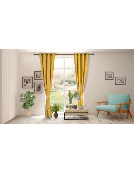 Set 2 draperii catifea 140x270 cm - Galbene,HR-VDR140-YLW Set 2 draperii catifea 140x270 cm - Galbene,HR-VDR140-YLW