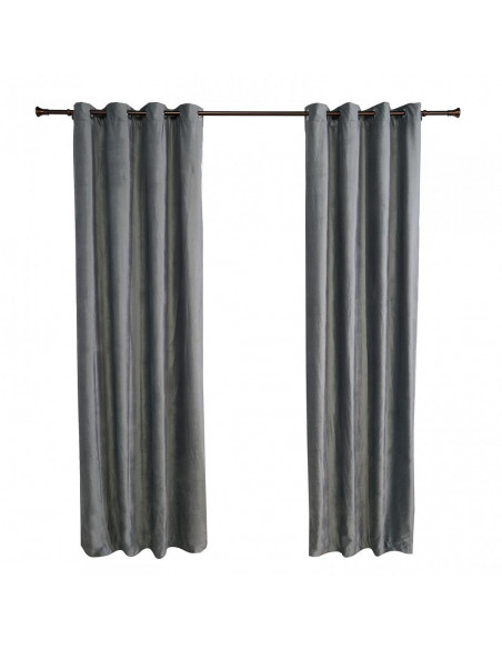 Set 2 draperii catifea 140x270 cm - Gri,HR-VDR140-GREY