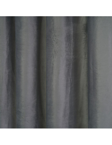 Set 2 draperii catifea 140x270 cm - Gri,HR-VDR140-GREY