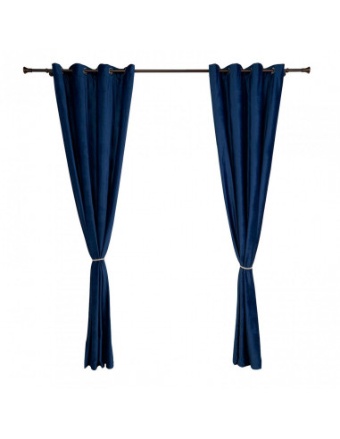 Set 2 draperii catifea 140x270 cm- Albastre,HR-VDR140-BLUE Set 2 draperii catifea 140x270 cm- Albastre,HR-VDR140-BLUE