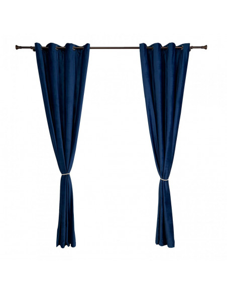 Set 2 draperii catifea 140x270 cm- Albastre,HR-VDR140-BLUE Set 2 draperii catifea 140x270 cm- Albastre,HR-VDR140-BLUE
