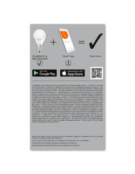 Set 3 becuri Led Ledvance SMART+ WiFi Mini Bulb Multicolour