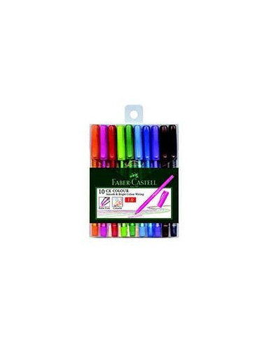 FC247201,ROLLER 1MM SEMI-GEL CX COLOUR SET 10 FABER-CASTELL