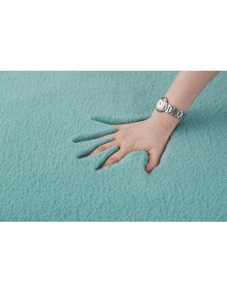 Covor Heinner Shaggy soft blanita Turcoaz 70x140