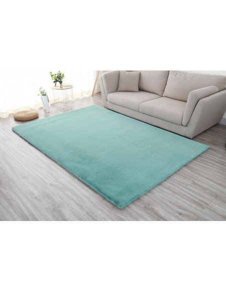 Covor Heinner Shaggy soft blanita Turcoaz 200x300 Covor Heinner Shaggy soft blanita Turcoaz 200x300