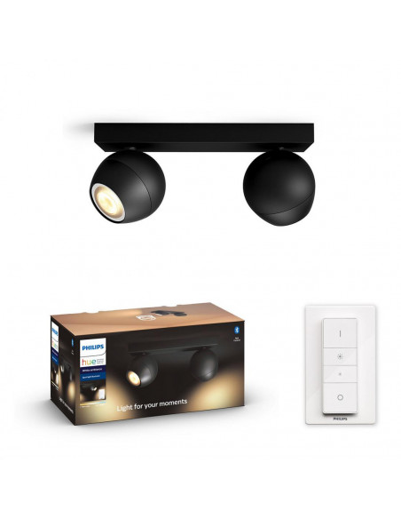 Bara cu 2 spoturi luminoase Philips Buckram Hue, 2xGU10, 5W