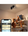 Bara cu 2 spoturi luminoase Philips Buckram Hue, 2xGU10, 5W