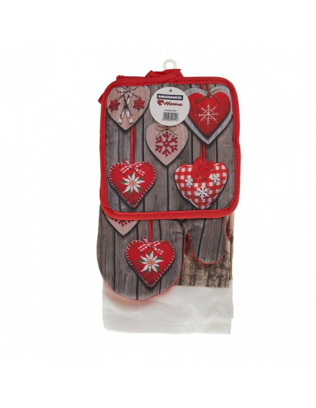 Set Heinner bucatarie 3 piese Craciun Gri,HR-KS3H-GREY