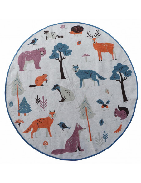 Covor Heinner copii printat cu animale 110 cm,HR-KDRUG110