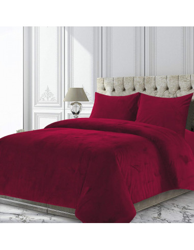 Set Cuvertura Heinner catifea King Size Rose,HR-VELVET3-ROSE