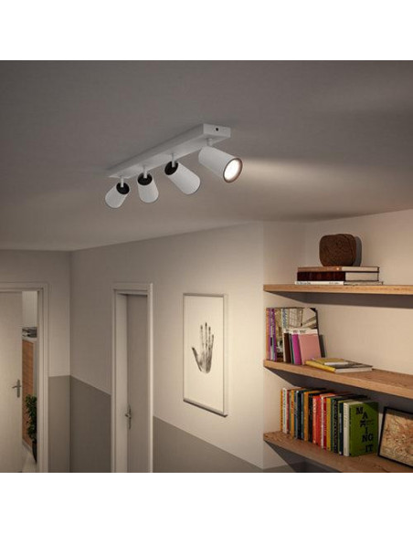 Spot LED luminos Philips myliving Paisley, 4x GU10, 5.5W, 230V
