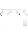 Bara cu 4 spoturi Philips HUE Buratto, LED, GU10, 4x5.5.W