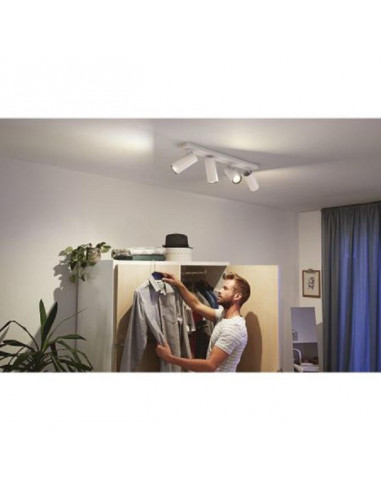 Bara cu 4 spoturi Philips HUE Buratto, LED, GU10, 4x5.5.W