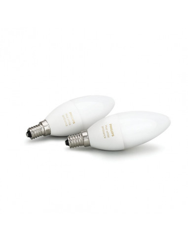 Set 2 becuri inteligente LED Philips Hue, ambianta alba, E14