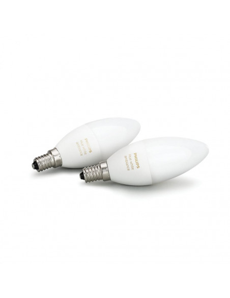 Set 2 becuri inteligente LED Philips Hue, ambianta alba, E14