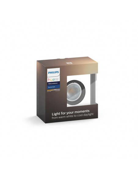 Spot inteligent LED Philips Hue MILLISKIN, patrat, GU10, 5.5W
