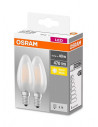 Set 2 becuri Led Osram, E14, LED BASE CLASSIC B, 4W (40W)