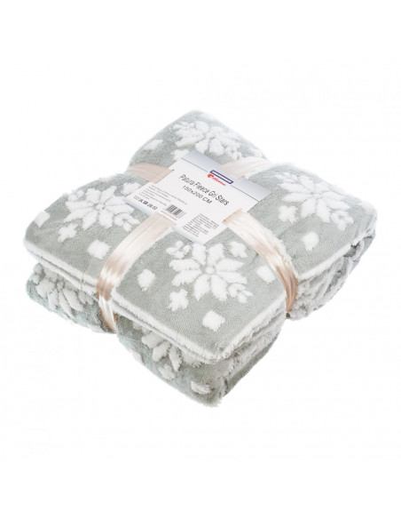 Patura fleece Heinner Gri Stars 150x200 cm,HR-BLKT150-SGRI