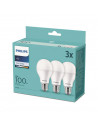 Set de 3 becuri LED Philips E27, 14W (100W), lumina neutra