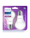 Set 2 becuri LED Philips, E27, 10W (75W), 1055 lm, lumina alba