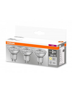 Set de 3 spot-uri Led Osram, Par16 50, GU10, 4.3W (50W), lumina