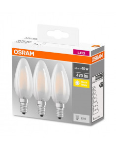 Set 3 becuri Led Osram, E14, 4W, 470 lumeni, lumina 2