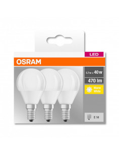 Set 3 becuri Led Osram, E14, 5,7W, 470 lumeni, lumina 2