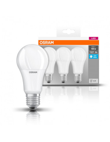 Set 3 becuri Led Osram, E27, 14W, 1521 lumeni, lumina