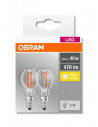 Set 2 becuri Led Osram, E14, 4W, 470 lumeni, lumina