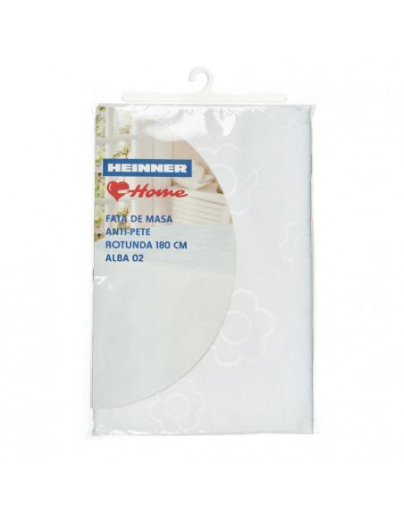 FATA DE MASA HEINNER ROTUNDA 180 CM ALBA 02,HR-TCOV180-WT02