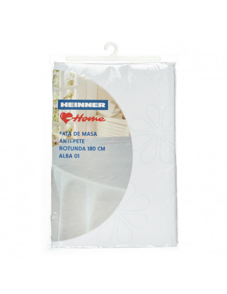 FATA DE MASA HEINNER ROTUNDA 180 CM ALBA 01,HR-TCOV180-WT01