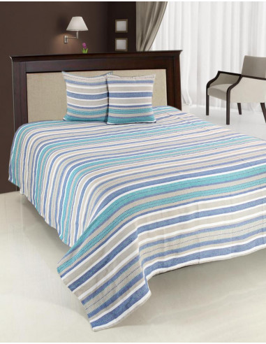 Set cuvertura pat dubla Albastra,HR-CUV-220BLUE