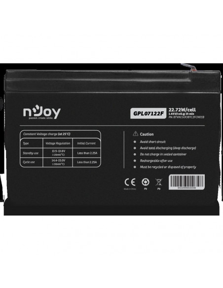 Acumulator nJoy GPL07122F 12V 22.72W/cell,BTVACGUOBTC2FCN01B